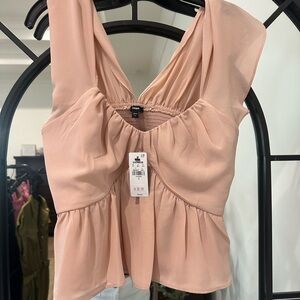 Express Light Pink Sleeveless Blouse